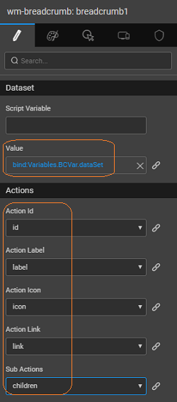 breadcrumb properties