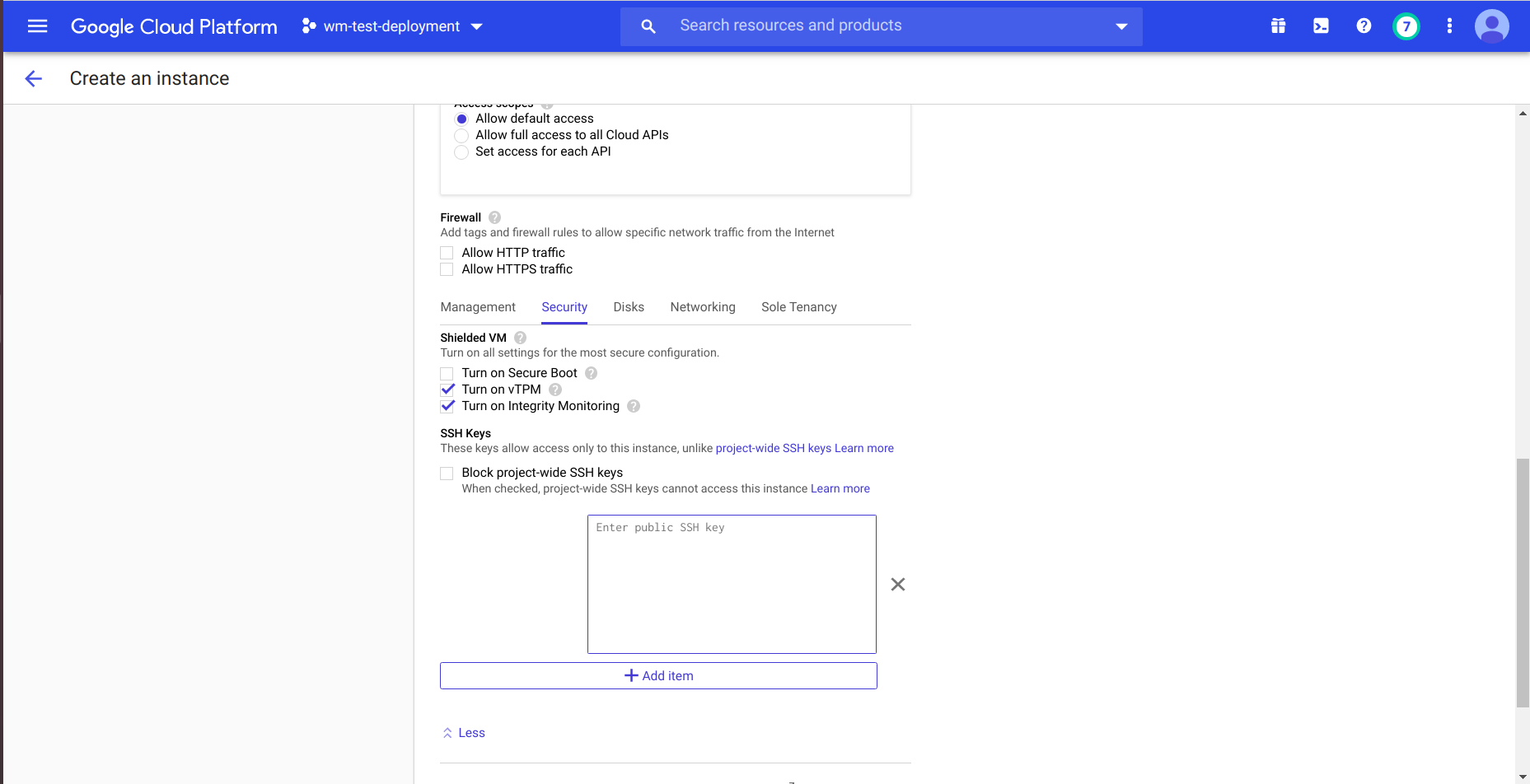 ssh details