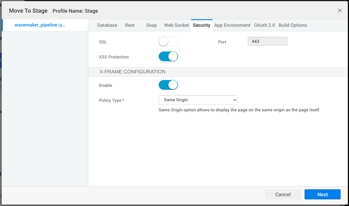 phase security configurations