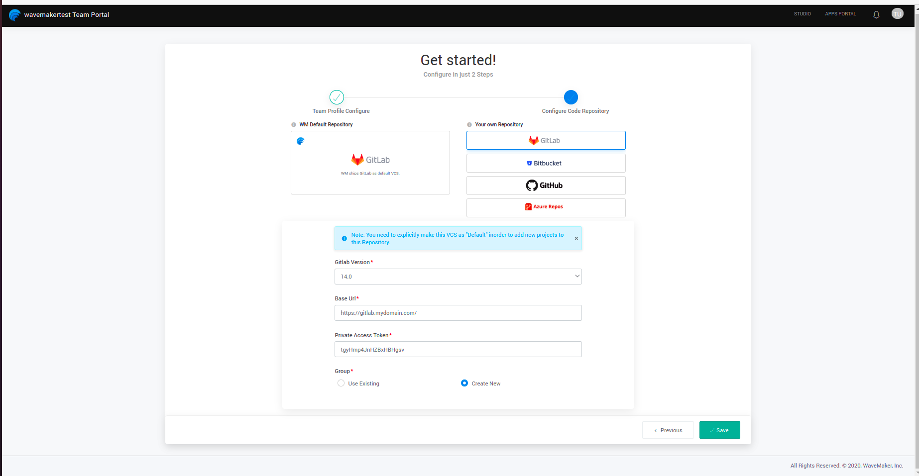 wmo-configure-code-repo